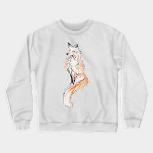 Fox - oil painting Crewneck Sweatshirt